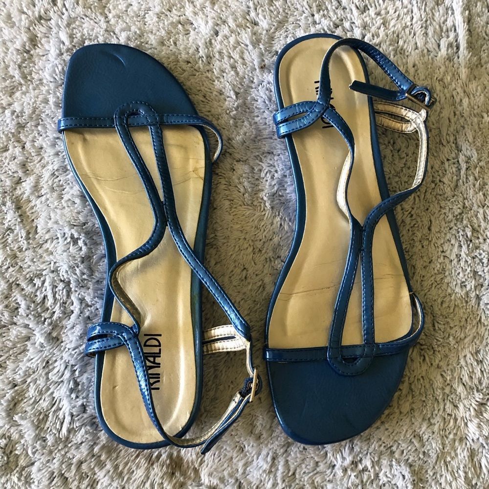 Rinaldi metallic blue sandals